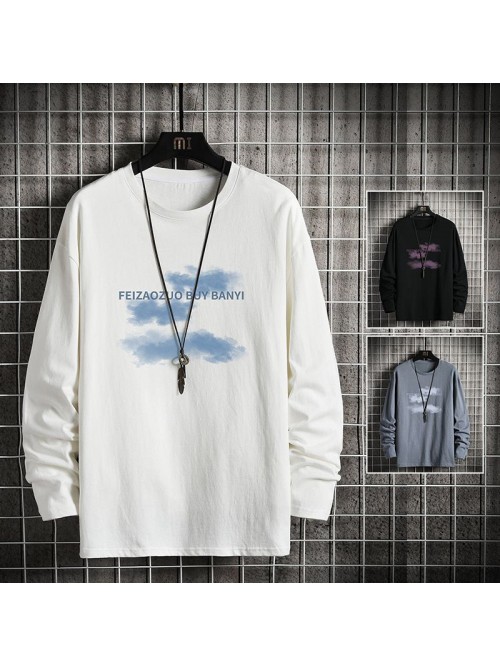 autumn new long sleeve t-shirt men's Korean r...