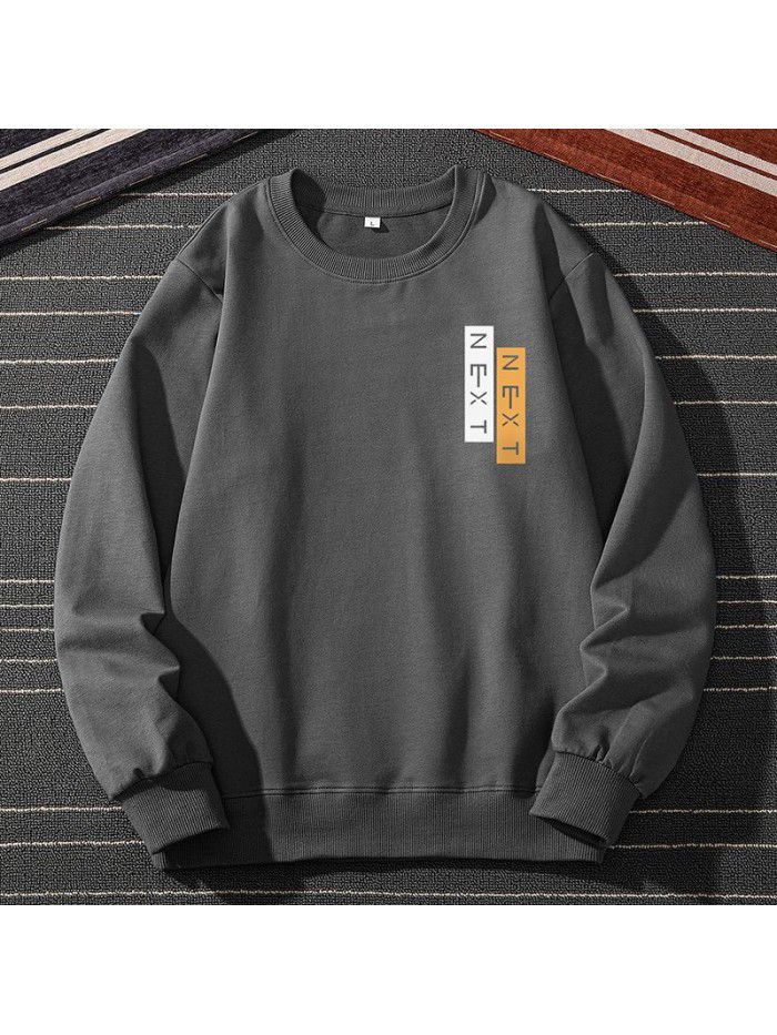 Men's sweater  new spring round neck long sleeve T-shirt Korean Trend Pullover Top Men's fashion 