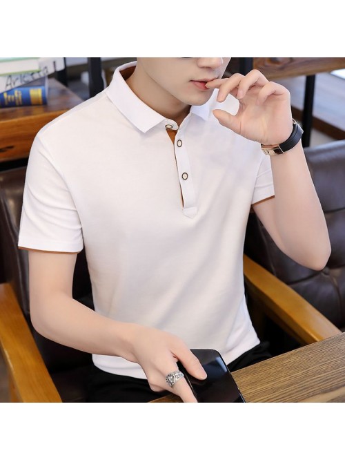  summer new men's Polo Shirt Short Sleeve spo...