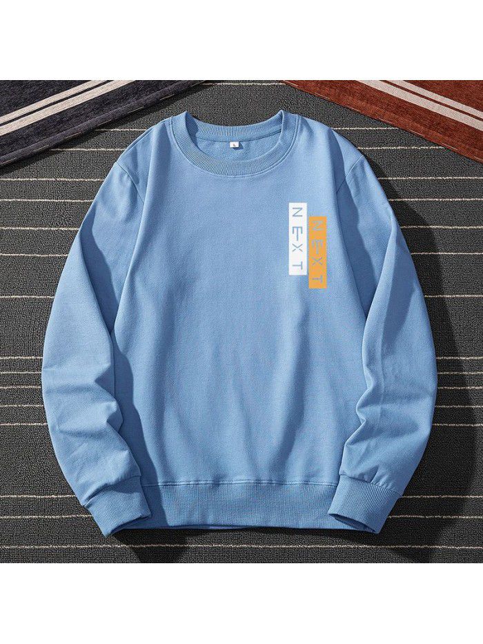 Men's sweater  new spring round neck long sleeve T-shirt Korean Trend Pullover Top Men's fashion 