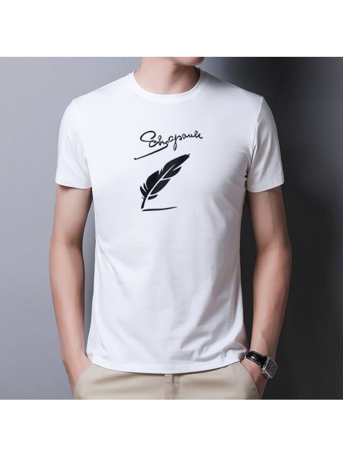 men's short sleeve t-shirt men's summer round neck half sleeve men's t-fashion men's T-shirt youth undergarment short sleeve men's T-shirt 