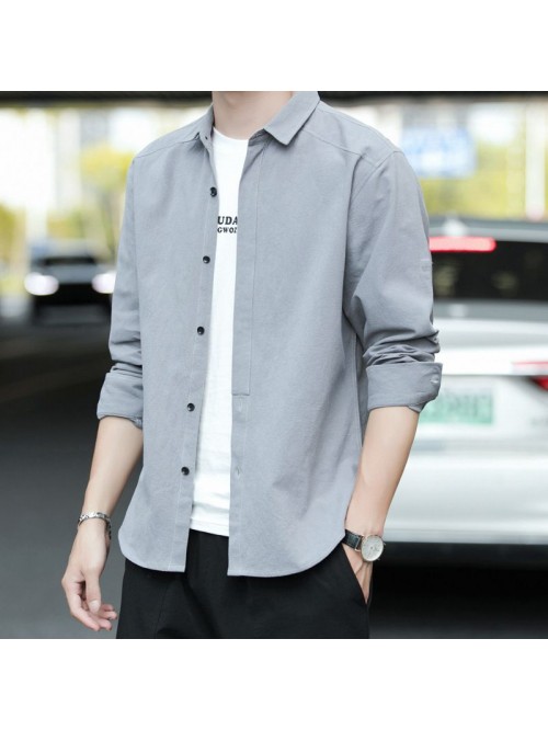 new spring and autumn men's long sleeve shirt...