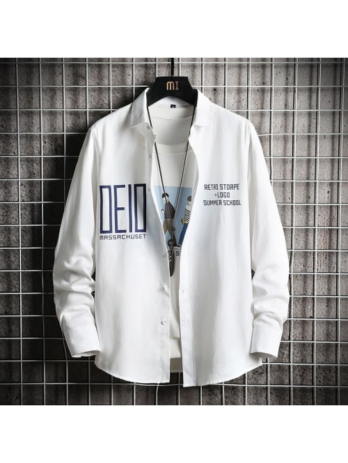  spring new men's shirt Korean fashion Slim F...