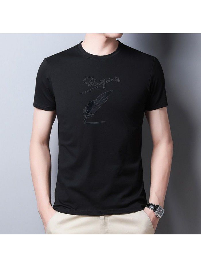 men's short sleeve t-shirt men's summer round neck half sleeve men's t-fashion men's T-shirt youth undergarment short sleeve men's T-shirt 