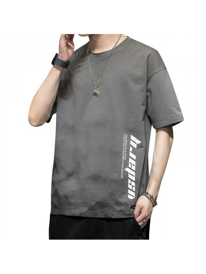 Men's short sleeve T-shirt  summer new T-shirt loose clothes Korean version bottom coat half sleeve men's student trend 