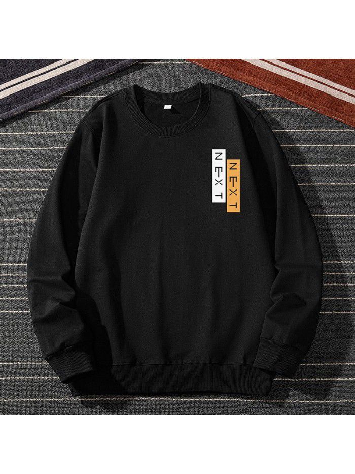 Men's sweater  new spring round neck long sleeve T-shirt Korean Trend Pullover Top Men's fashion 