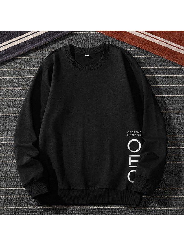 Men's sweater  new spring round neck long sleeve T-shirt Korean Trend Pullover Top Men's fashion 