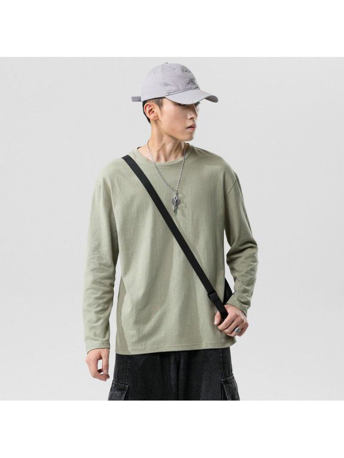 Long sleeve t-shirt men's  new trend autumn Korean T-shirt with fashionable men's wear 