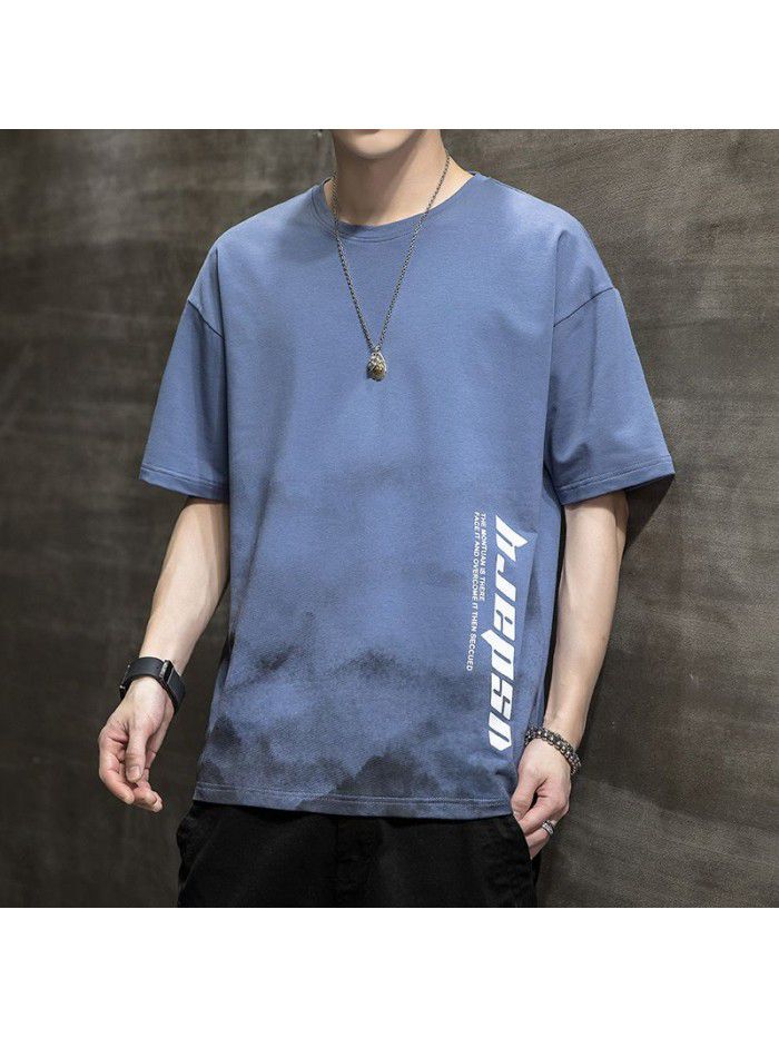 Men's short sleeve T-shirt  summer new T-shirt loose clothes Korean version bottom coat half sleeve men's student trend 