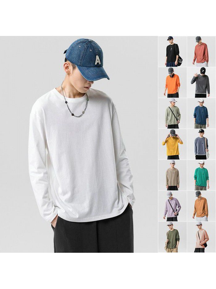 Long sleeve t-shirt men's  new trend autumn Korean T-shirt with fashionable men's wear 