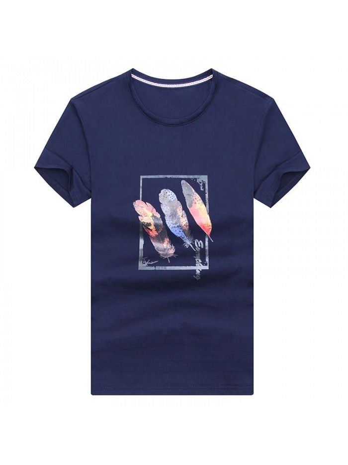 Breathable summer short sleeve t-shirt men's  new T-shirt half sleeve men's undergarment middle-aged and young dad's dress 