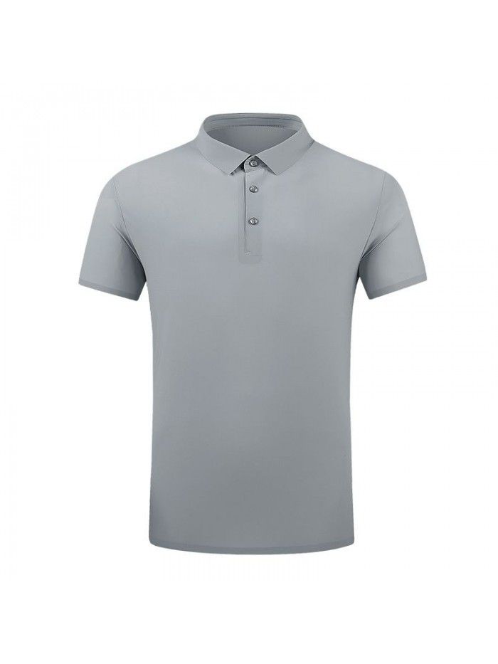 Ice cool men's Lapel short sleeve t-shirt men's half sleeve  summer new large T-shirt short sleeve polo 