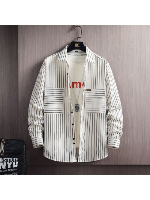 Autumn men's long sleeve shirt Korean casual ...