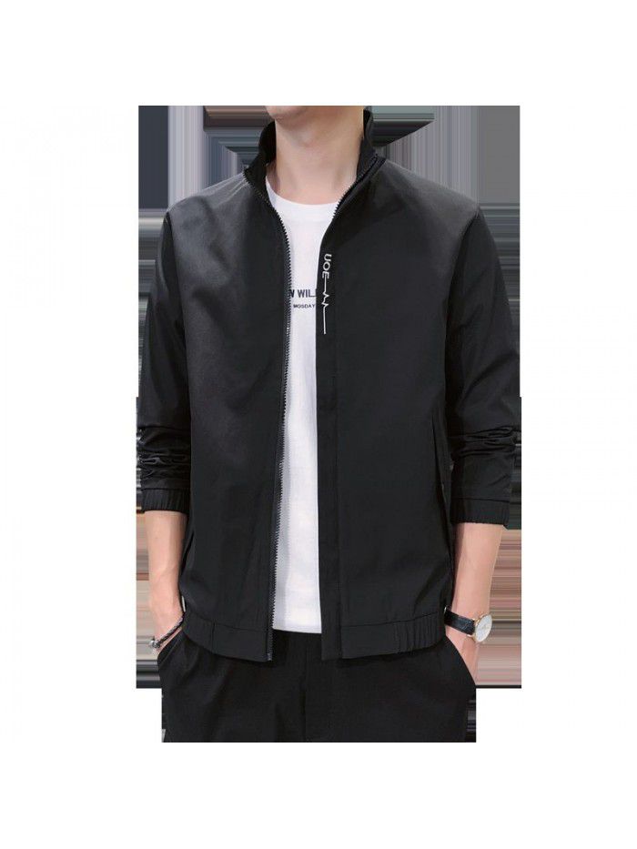 Jacket men's autumn new Korean fashion casual men's coat young students simple versatile fashion spring and autumn wear 