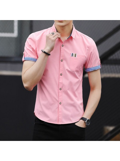 Men's shirt popular in summer of , Korean ver...