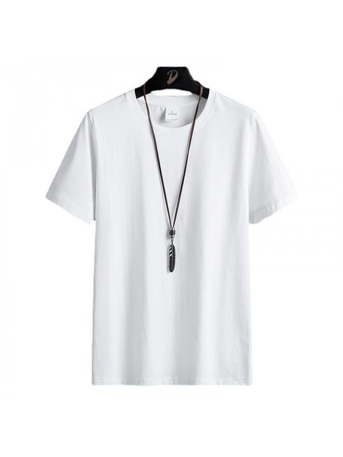 Breathable  summer new men's short sleeve T-shirt cotton half sleeve large men's T-shirt Korean top student 