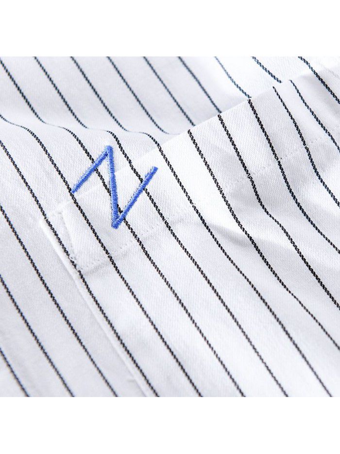 Summer men's simple cotton shirt art fan xiaoqingxin comfortable cotton versatile handsome cotton shirt 9740 