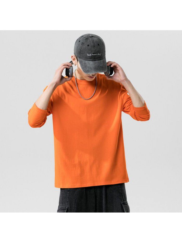 Long sleeve t-shirt men's  new trend autumn Korean T-shirt with fashionable men's wear 