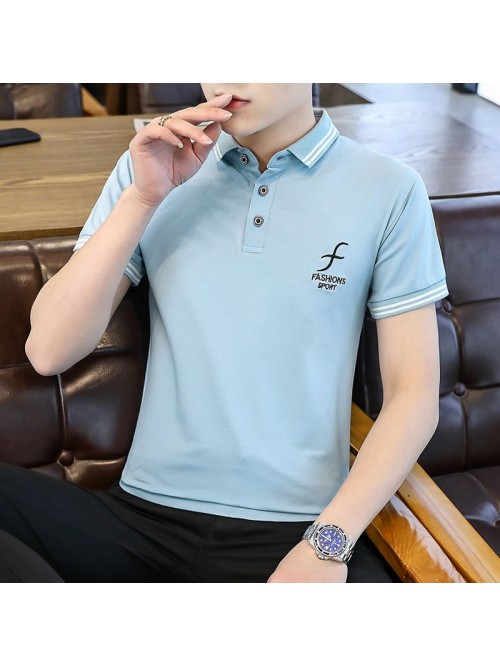  summer men's short sleeve polo shirt Korean ...