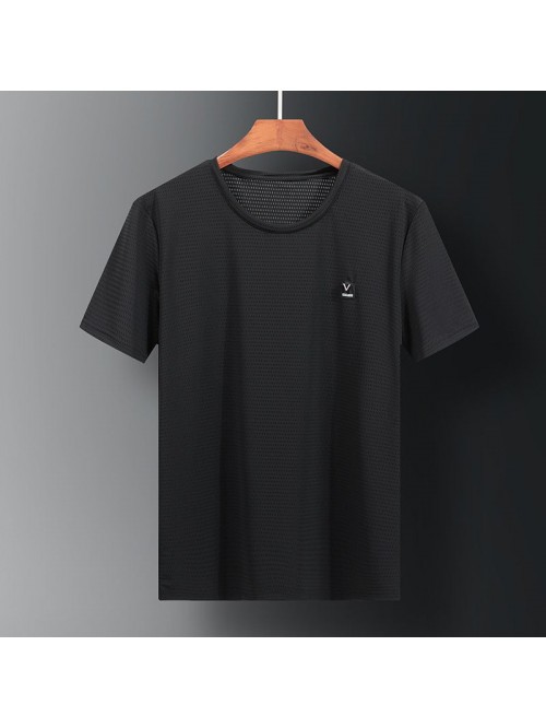 Ice silk breathable short sleeve men's t-shir...