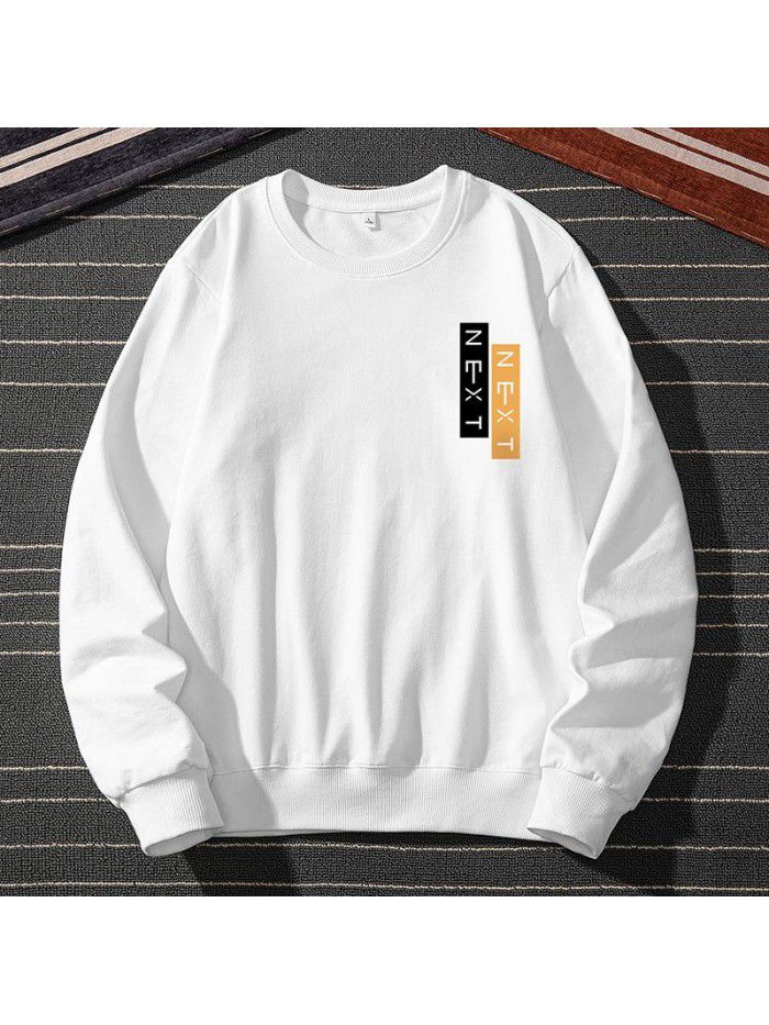 Men's sweater  new spring round neck long sleeve T-shirt Korean Trend Pullover Top Men's fashion 