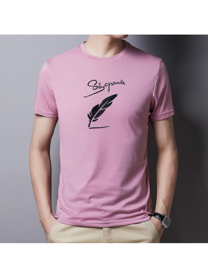 men's short sleeve t-shirt men's summer round neck half sleeve men's t-fashion men's T-shirt youth undergarment short sleeve men's T-shirt 