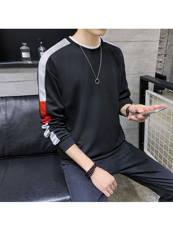 Fashion sweater men's autumn  new men's wear Korean Trend slim round neck bottomed shirt for young students 