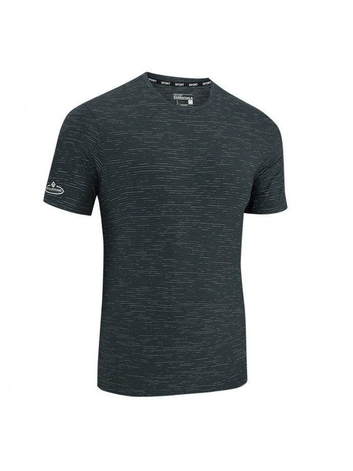 Ice cool and breathable short sleeve t-shirt men's mesh quick drying air conditioner elastic summer large T-shirt half sleeve fashion 