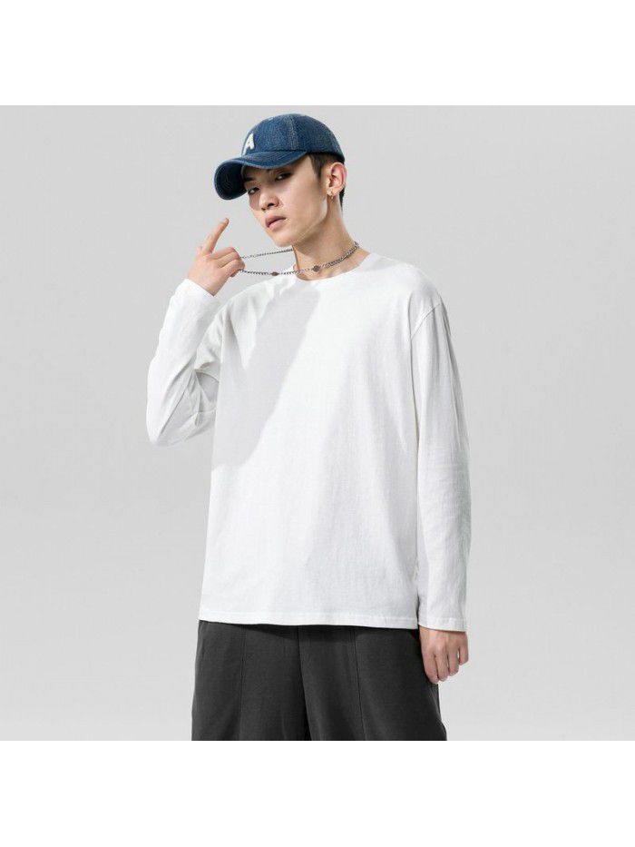 Long sleeve t-shirt men's  new trend autumn Korean T-shirt with fashionable men's wear 