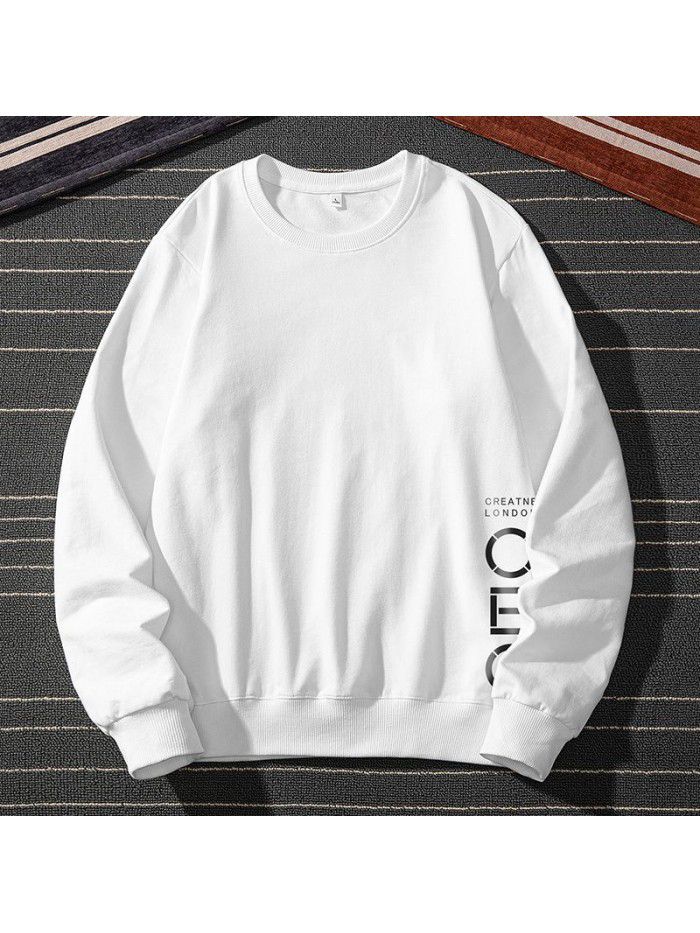 Men's sweater  new spring round neck long sleeve T-shirt Korean Trend Pullover Top Men's fashion 
