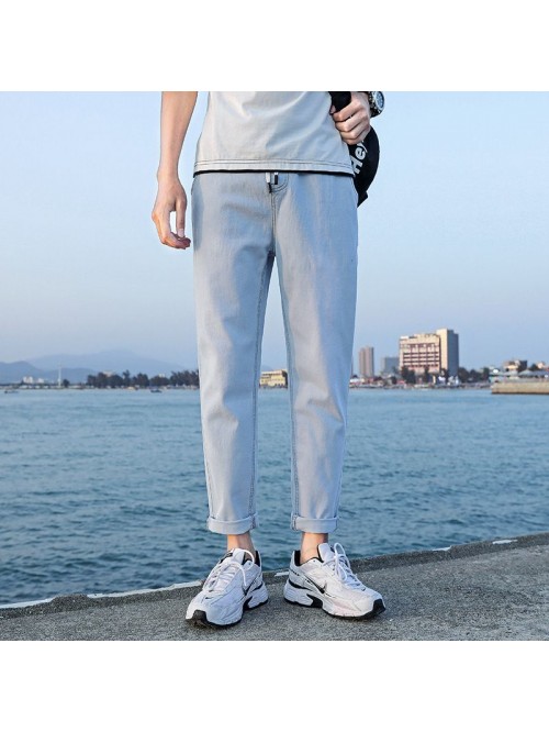 Men's jeans summer thin loose large size Harl...