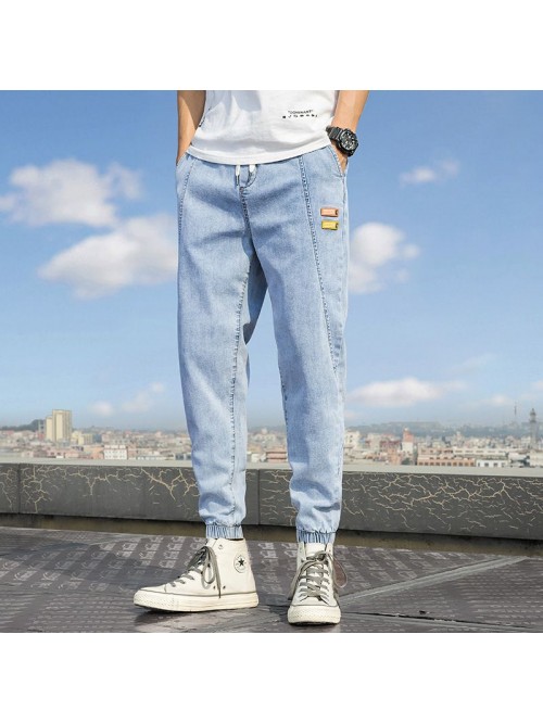 Spring and summer new jeans men's trendy bran...