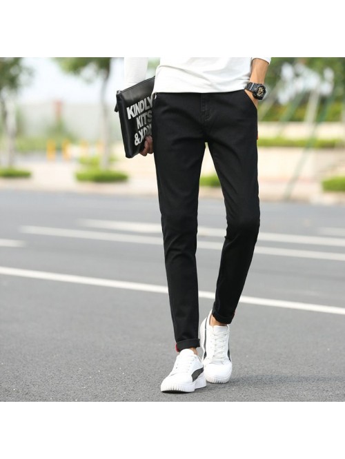 Spring and summer new stretch jeans men's fas...