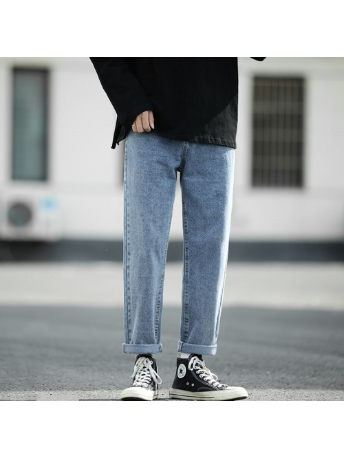 New fashion brand Hong Kong style retro washed jea...