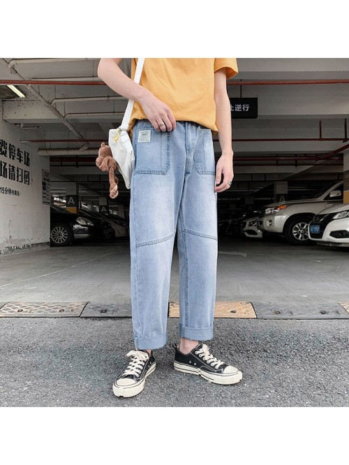Spring and summer new jeans men's Hong Kong s...