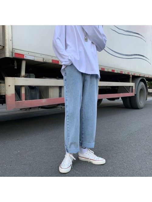 Jeans men's fashion brand loose straight tube...