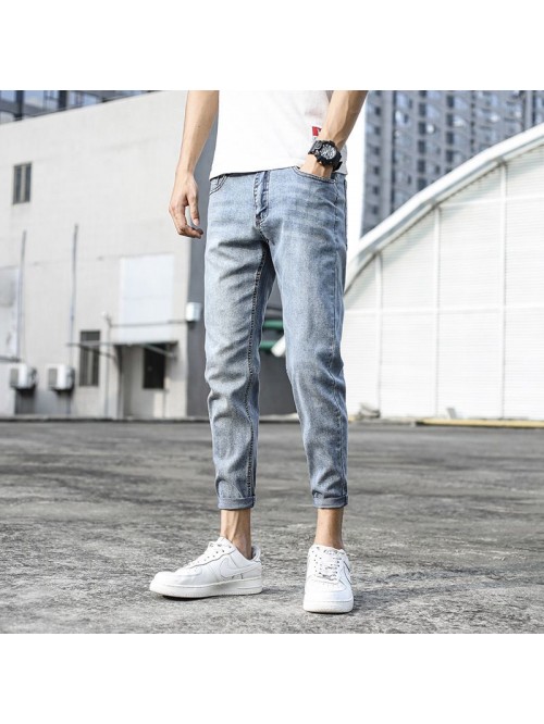 Spring and summer new stretch jeans men's fas...