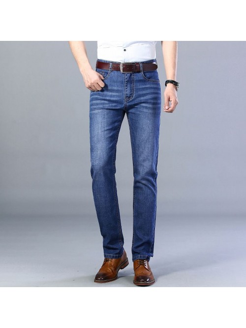  summer thin fashion jeans men's loose straig...