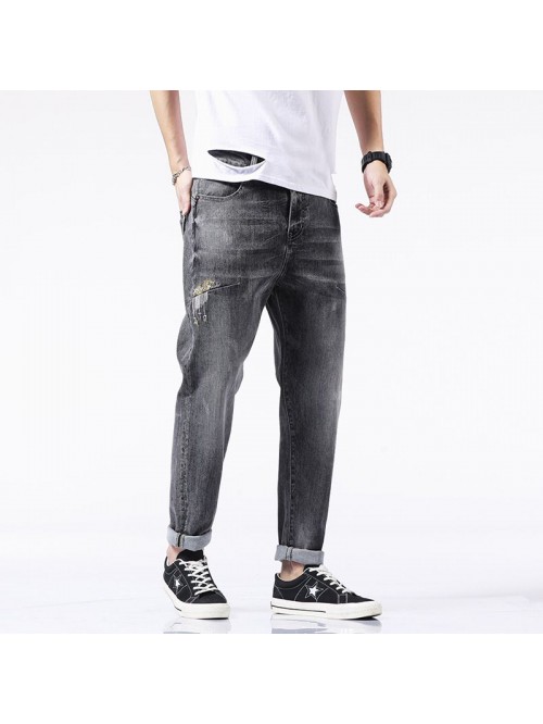 New men's fashion brand washed jeans in sprin...