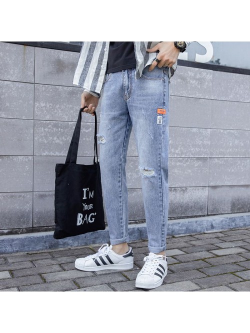 Chao brand washed jeans men's spring and summ...