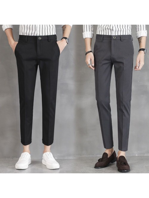 Men's summer thin casual pants men's sli...