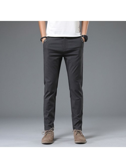 Pants men's Korean Trend slim stretch straigh...