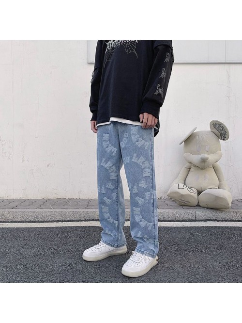  spring new fashion brand jeans men's loose s...