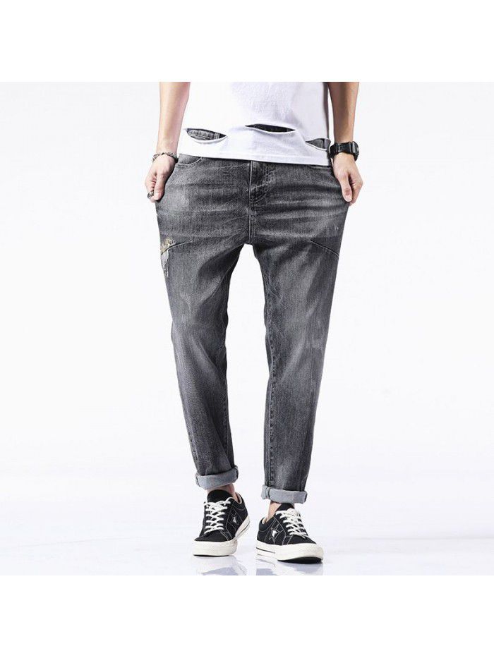 New men's fashion brand washed jeans in spring and summer 