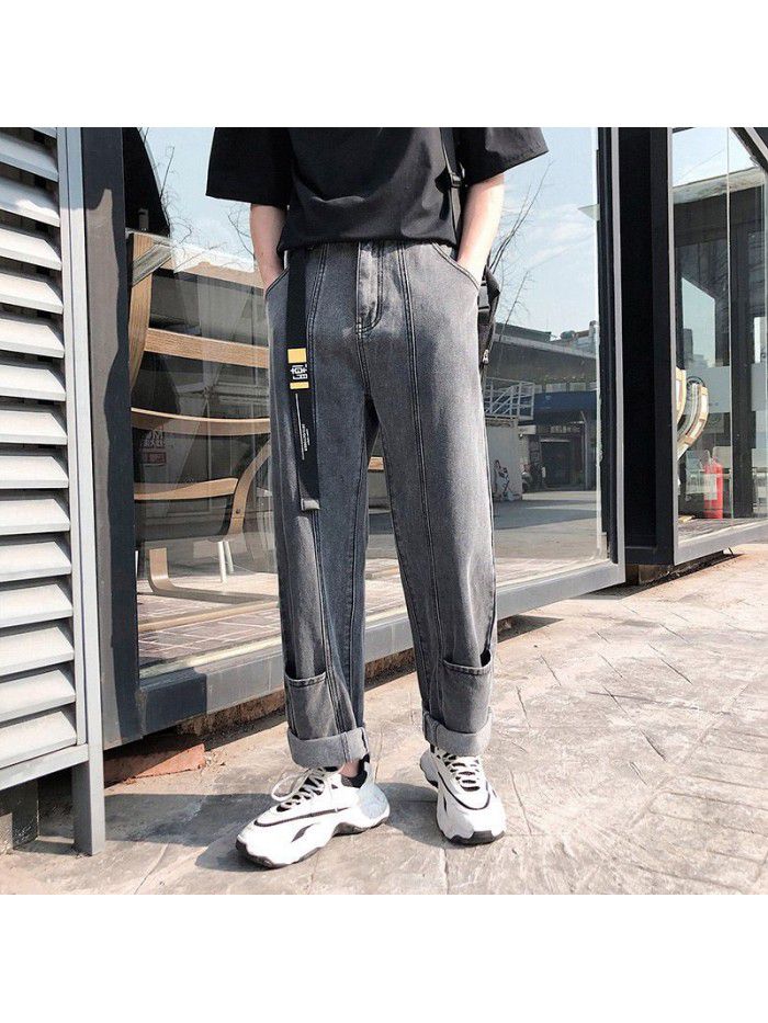 New Japanese fashion brand loose straight jeans in spring and summer 