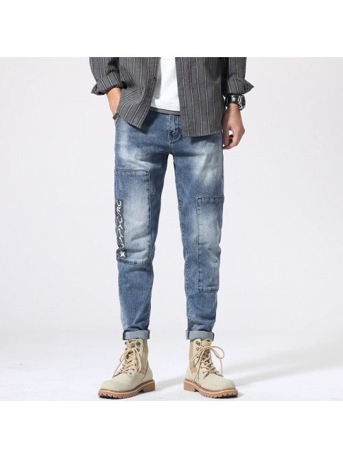 Spring and summer new fashion brand jeans men'...