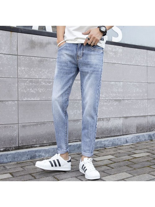 Jeans men's trendy Korean slim Leggings men&#...