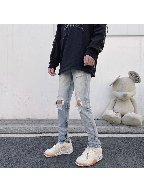 New washed jeans in spring and summer of  men'...