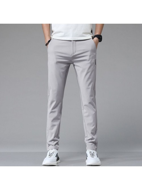 Summer thin stretch casual pants men's fashio...