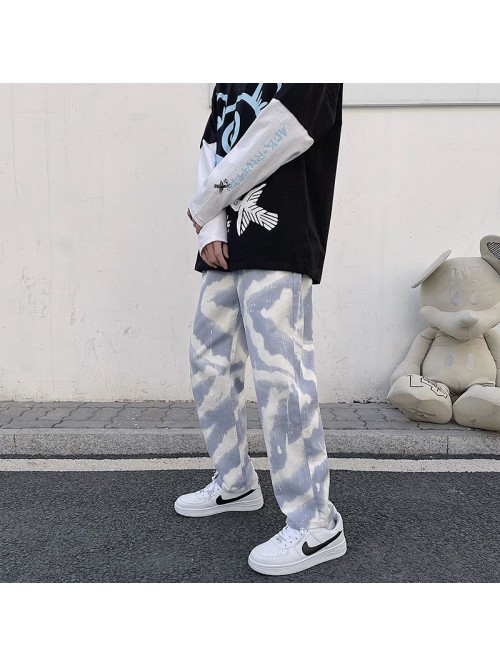 spring and summer new jeans men's trend loose...